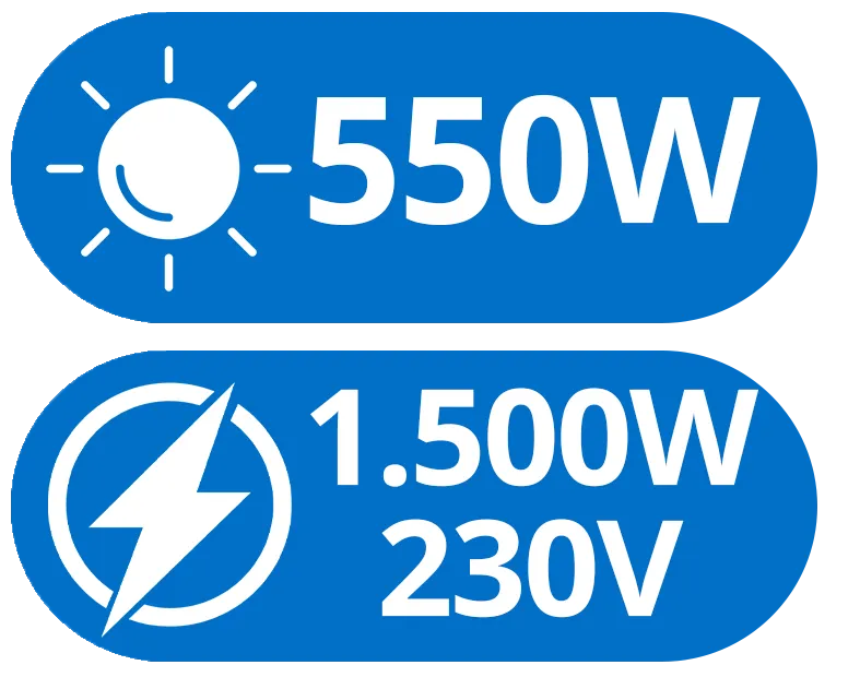 Zestaw Solarny do Grzania Wody Bojler Hybrydowy 30L MPPT Panele Fotowoltaiczne OFF GRID