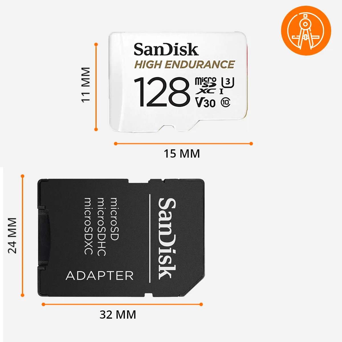 Karta pamięci 128GB micro SDXC SanDisk High Endurance Klasa 10 U3