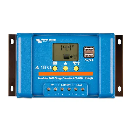 Regulator ładowania BlueSolar PWM-LCD&USB 12/24V-5A z LCD i USB SCC010005050