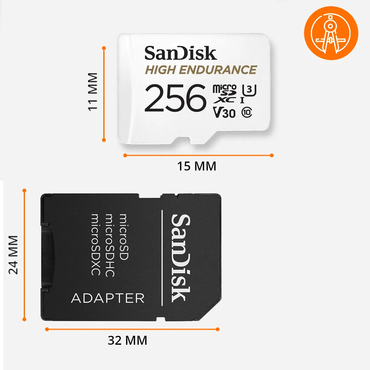 Karta pamięci 256GB micro SDXC SanDisk High Endurance Klasa 10 U3