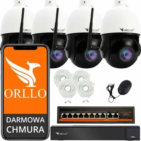 Kamera Bezprzewodowa WiFi IP Obrotowa 4Mpx Zoom Optyczny x18 5x ZOOM Cyfrowy Monitoring Bezprzewodowy Darmowa Chmura na Miesiąc orllo.pl