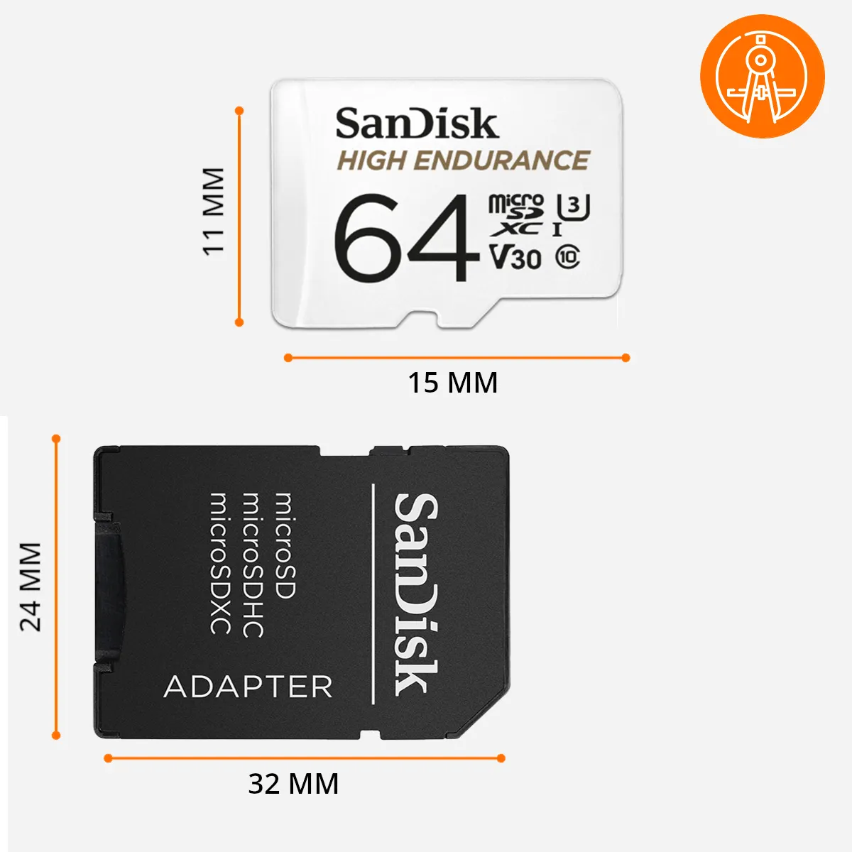 Karta pamięci 64GB micro SDXC SanDisk High Endurance Klasa 10 U3