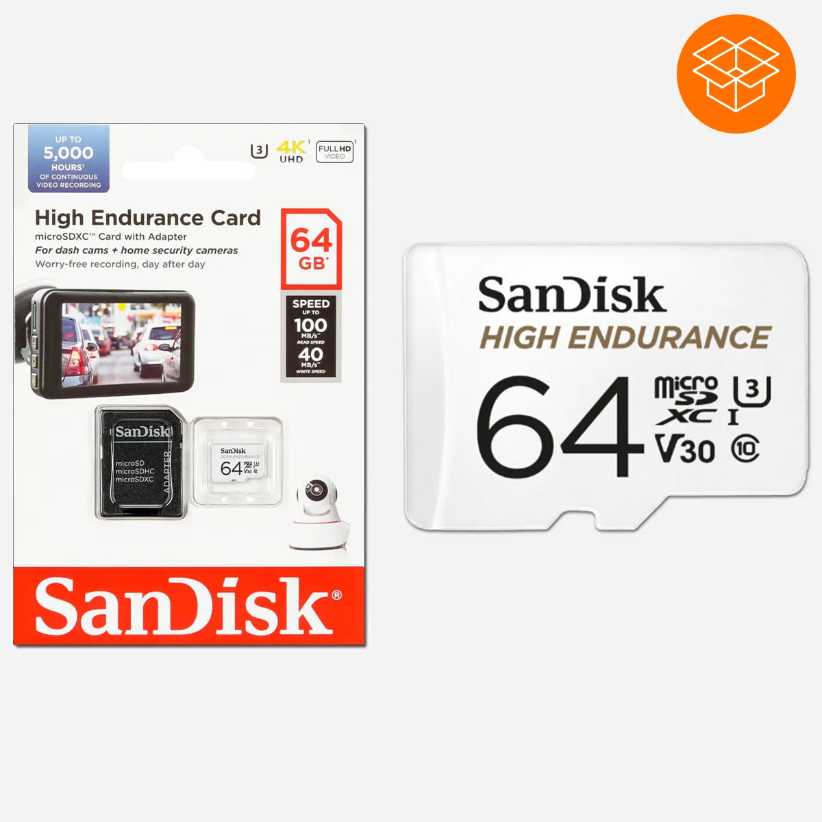 Karta pamięci 64GB micro SDXC SanDisk High Endurance Klasa 10 U3 Outlet Idealny