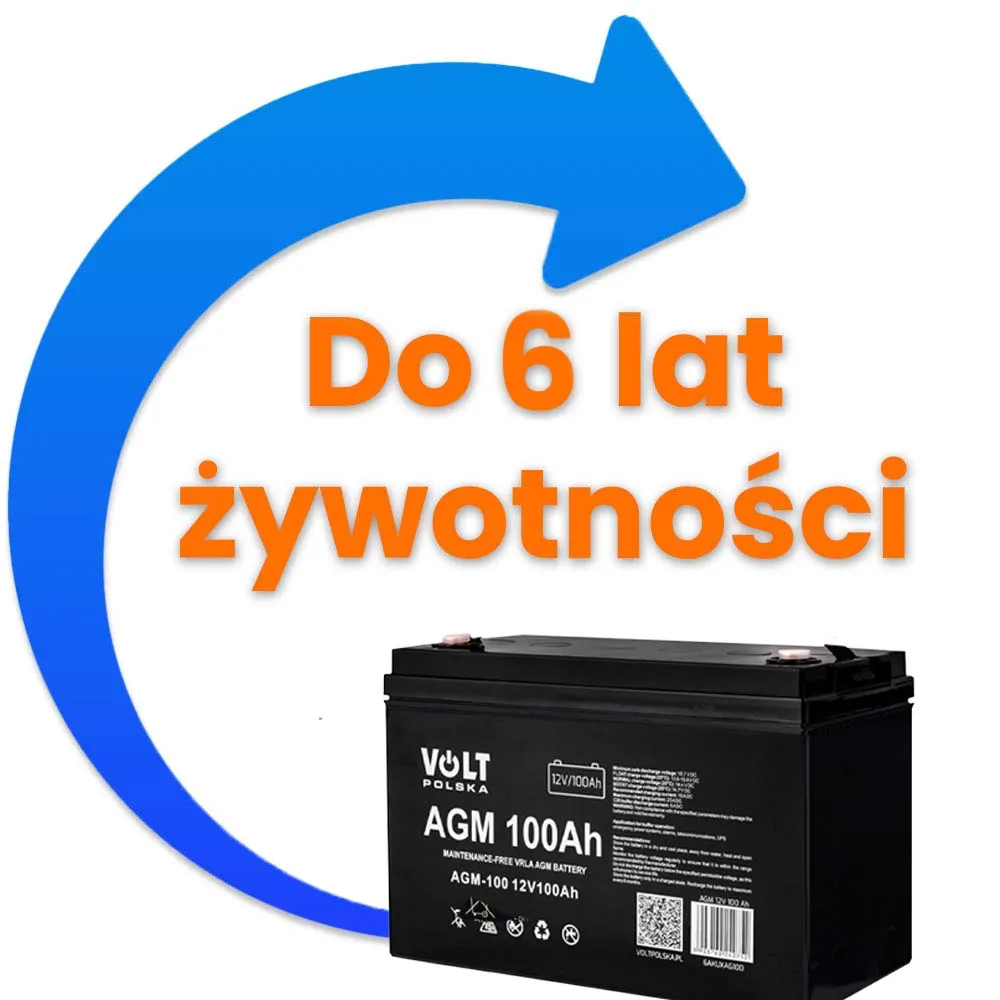 Akumulator AGM Magazyn Energii 100Ah 12V VRLA Bezobsługowy OFF GRID