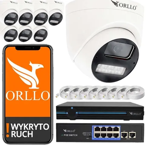 Zestaw Do Monitoringu 8 Kamery 8Mpx ORLLO N-SET