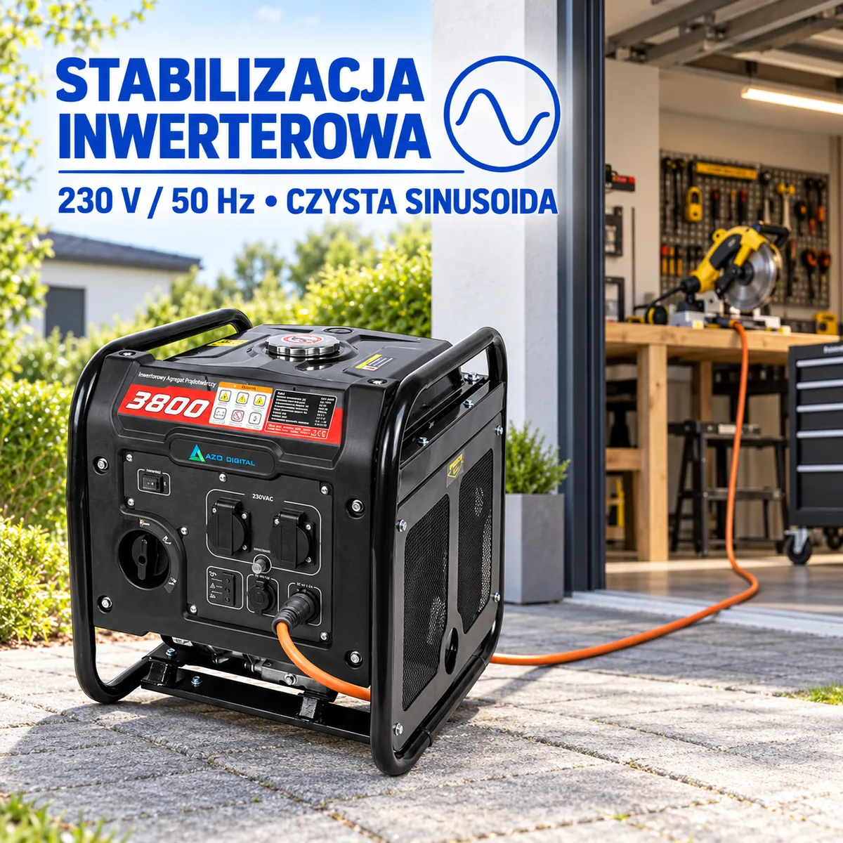 Agregat Prądotwórczy Inwerterowy Jednofazowy 230V AGP-3800i 3500W / 3800W