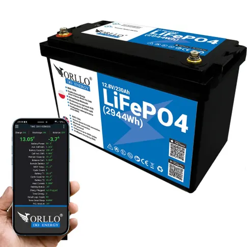 Akumulator LiFePO4 ORLLO 12 8V 230Ah z komunikacją CAN do systemów fotowoltaicznych