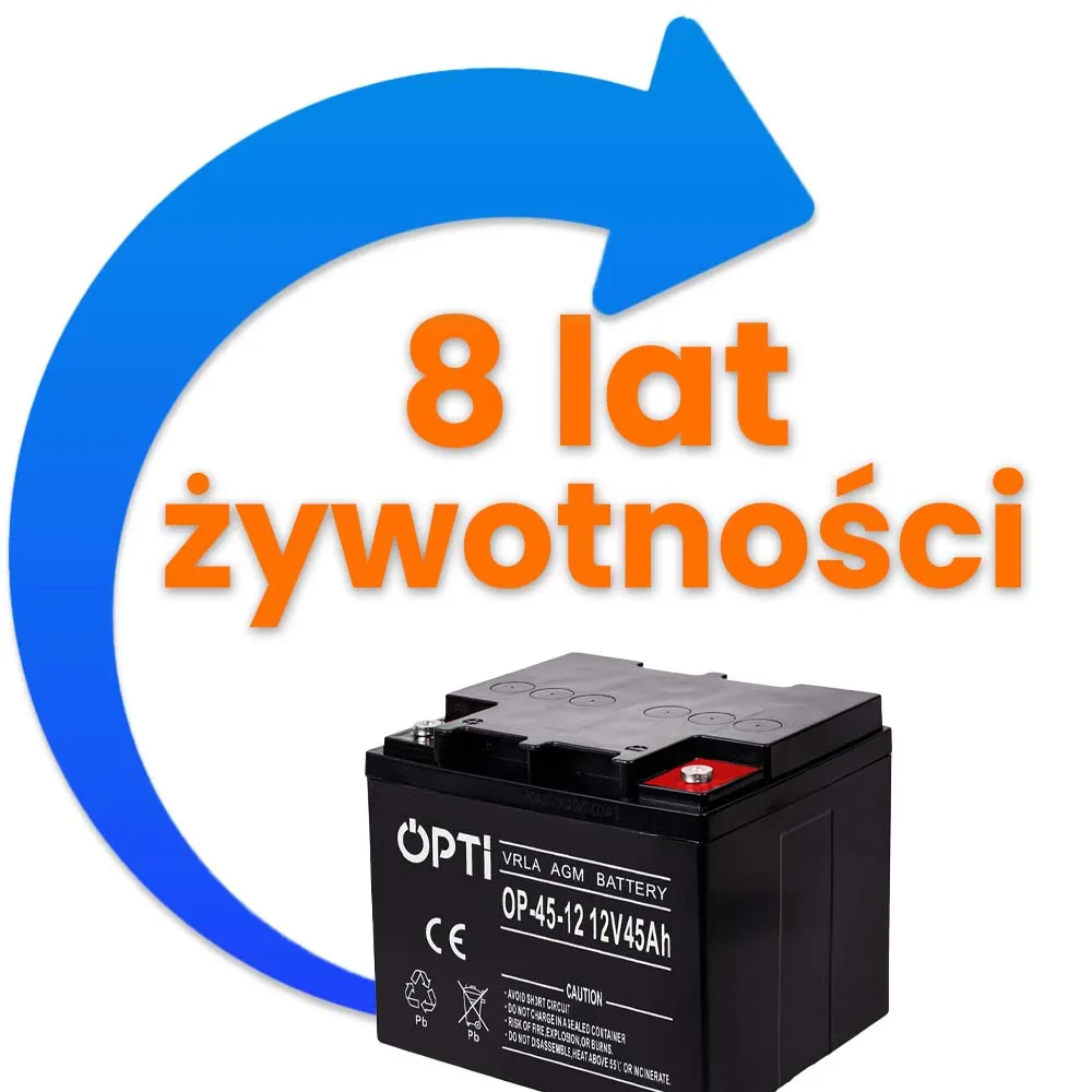 Zasilacz Awaryjny Volt Sinus Pro 800E UPS Akumulator AGM Magazyn Energii OPTI 12V 45Ah
