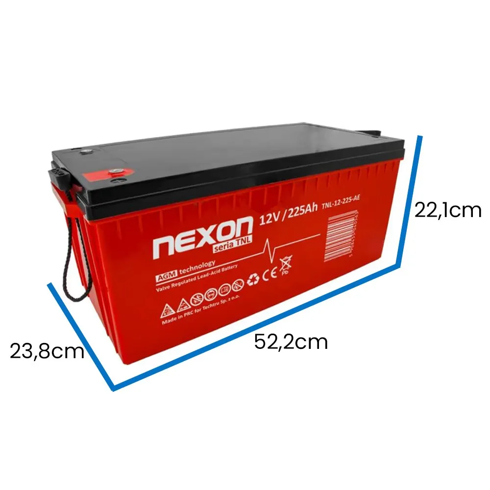 Akumulator AGM Magazyn Energii NEXON 225Ah 12V VRLA TNL Bezobsługowy