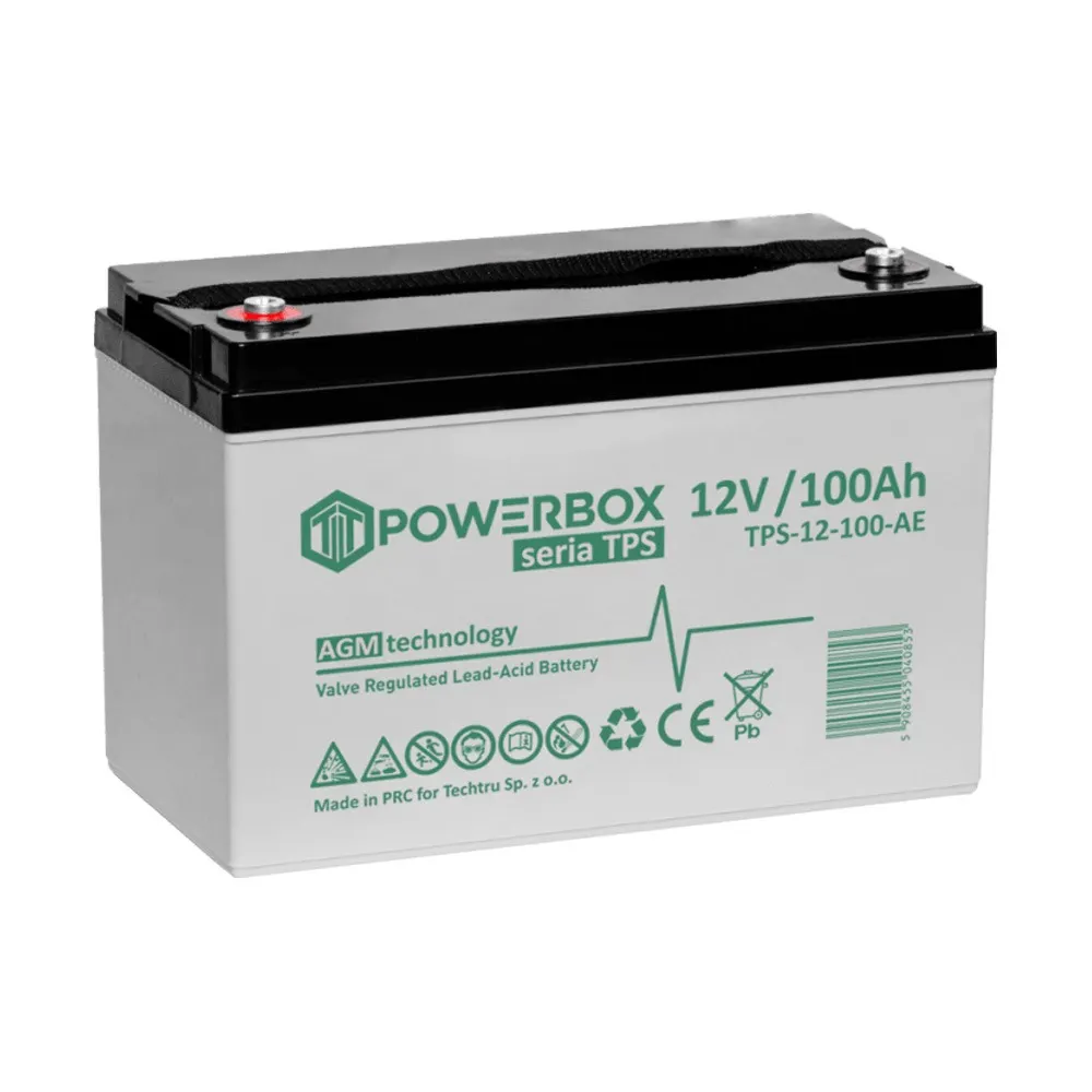 Akumulator AGM Magazyn Energii Powerbox TPS-12-100-AE VRLA Bezobsługowy OFF GRID