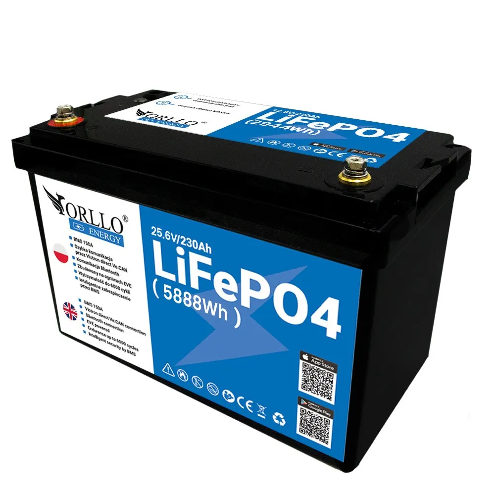 Akumulator LiFePO4 Magazyn Energii ORLLO ENERGY 25.6V 230Ah BMS CAN Bluetooth OFF GRID