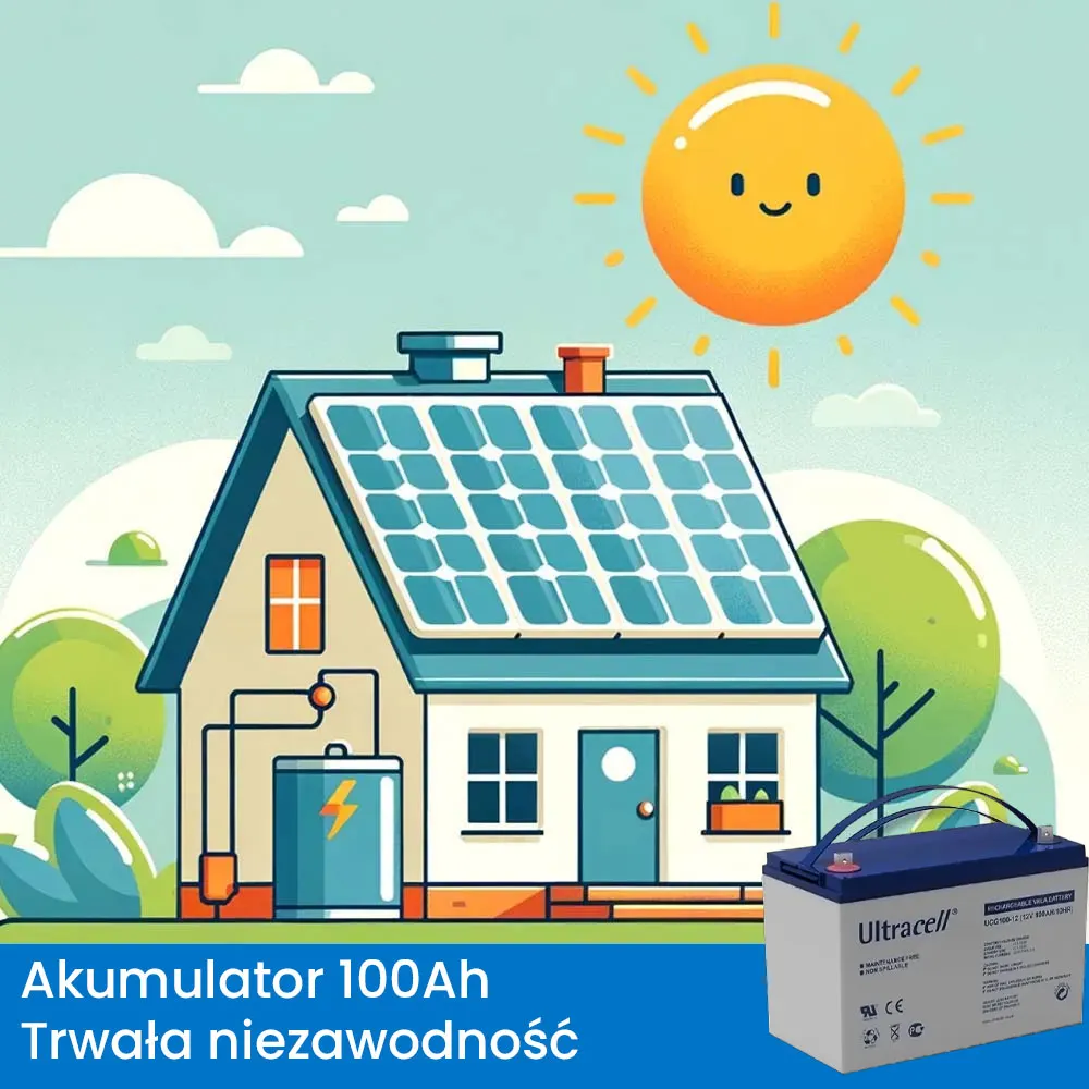 Off Grid Zestaw Fotowoltaiczny na Działkę 100Ah 500W do Samodzielnego Montażu