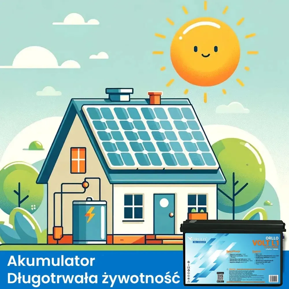 Zestaw Solarny do Samodzielnego Montażu Akumulator ORLLO Przetwornica 1000W Panel Fotowoltaiczny