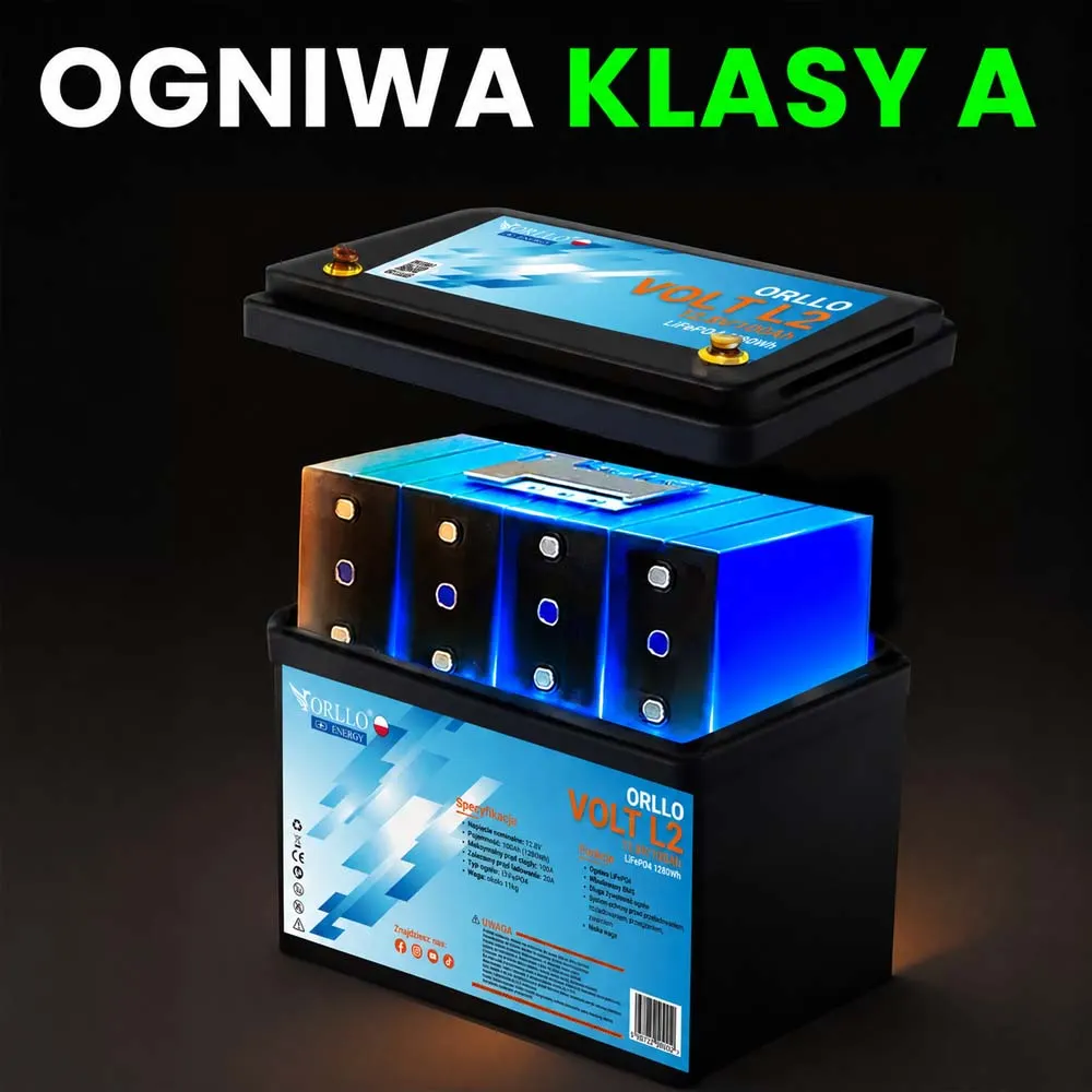 Akumulator LiFePO4 Magazyn Energii ORLLO VOLT L2 12V 100Ah BMS