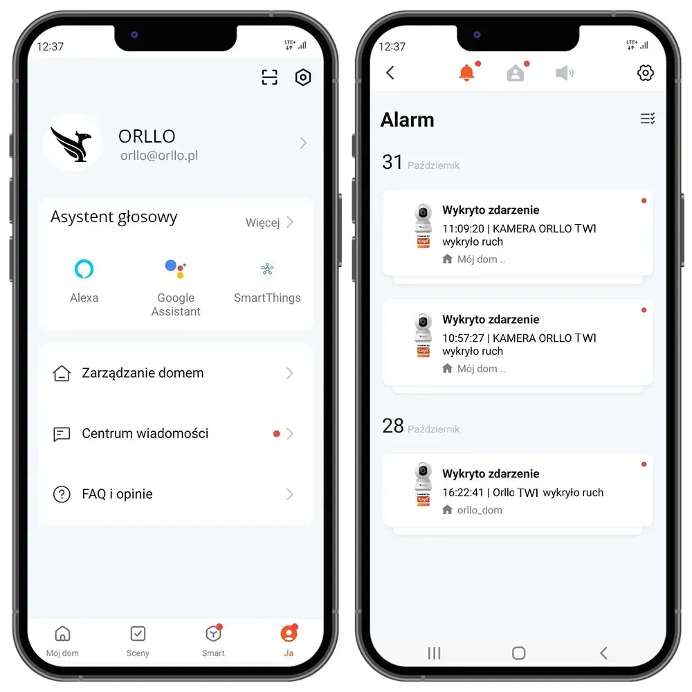 Kamera Domowa Wewnętrzna WiFi IP 4K Tuya Obrotowa ORLLO TW1