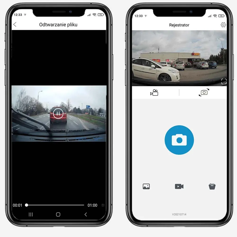 2 Kamery Samochodowe 4K Przód / Tył ORLLO RX-700 PRO