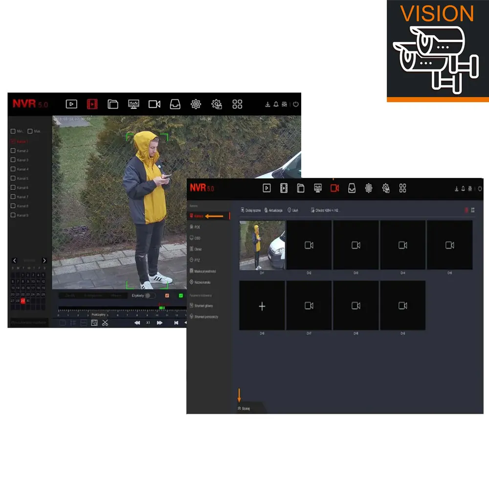 Rejestrator do Kamer Zestaw Nagrywarka NVR1 CH9 z Dyskiem Twardym 1Tb