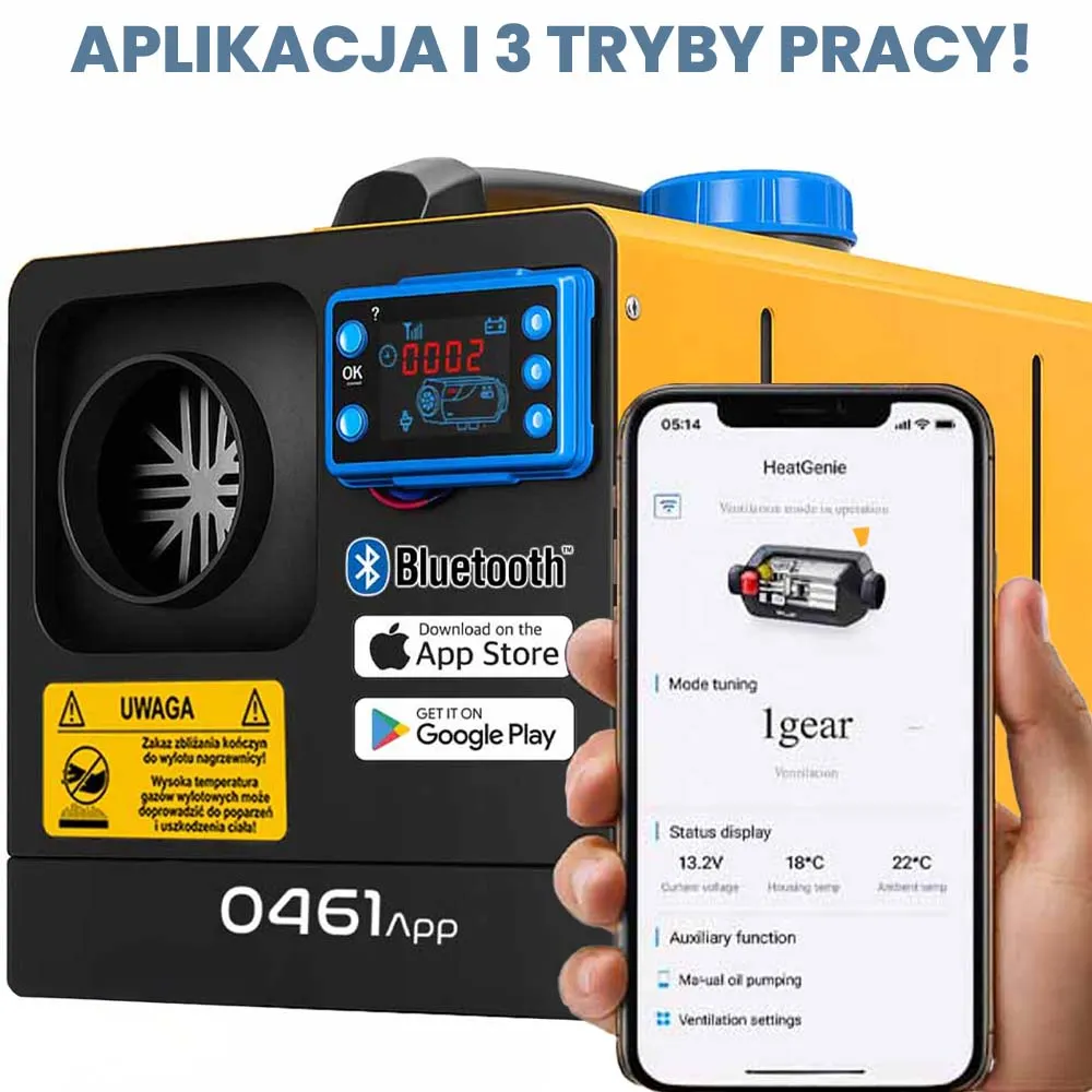 Nagrzewnica Spalinowa 9kW Dmuchawa Olejowa Ogrzewanie Postojowe