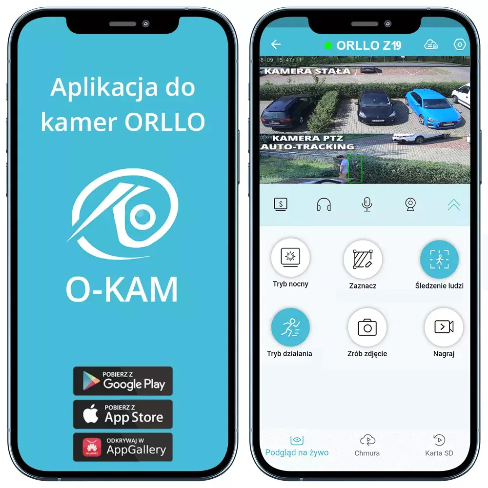 Kamera Obrotowa Zewnętrzna WiFi IP 2 Obiektywy ORLLO Z19 DUAL + Splitter PoE