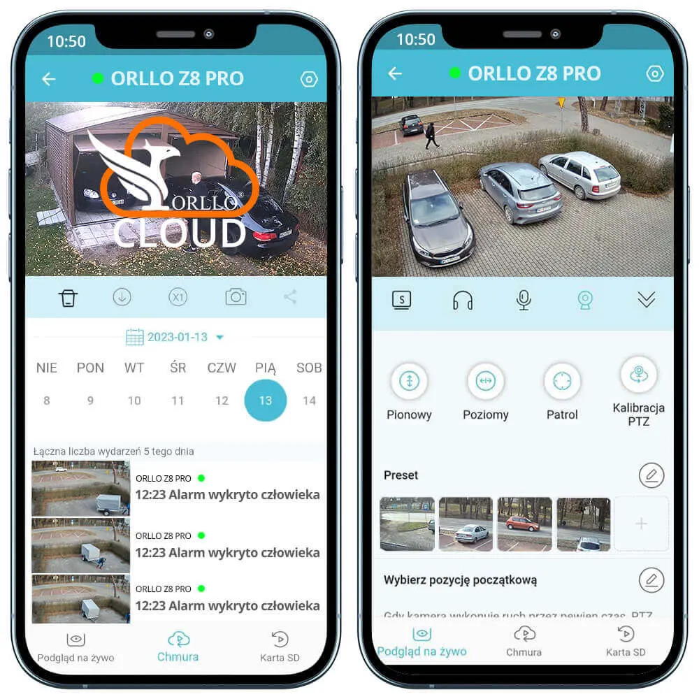 Kamera WiFi IP Zewnętrzna Obrotowa Night Color ORLLO Z8 PRO