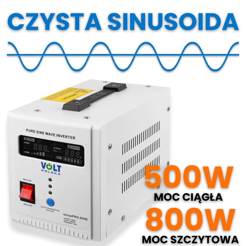 Zasilacz Awaryjny Volt Zasilanie Awaryjne Przetwornica Zasilacz UPS Volt Sinus Pro 800E Outlet Idealny
