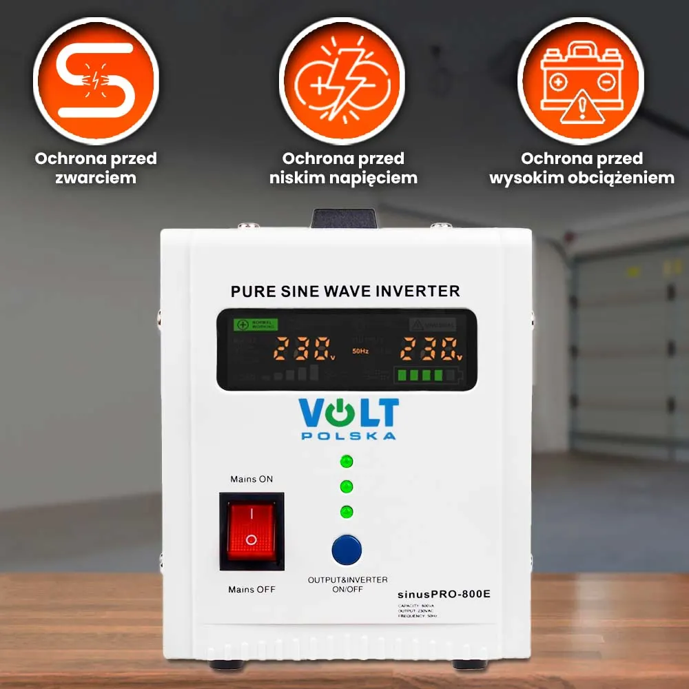 Zasilacz Awaryjny Volt Sinus Pro 800E UPS Magazyn Energii Akumulator AGM 100Ah Victron