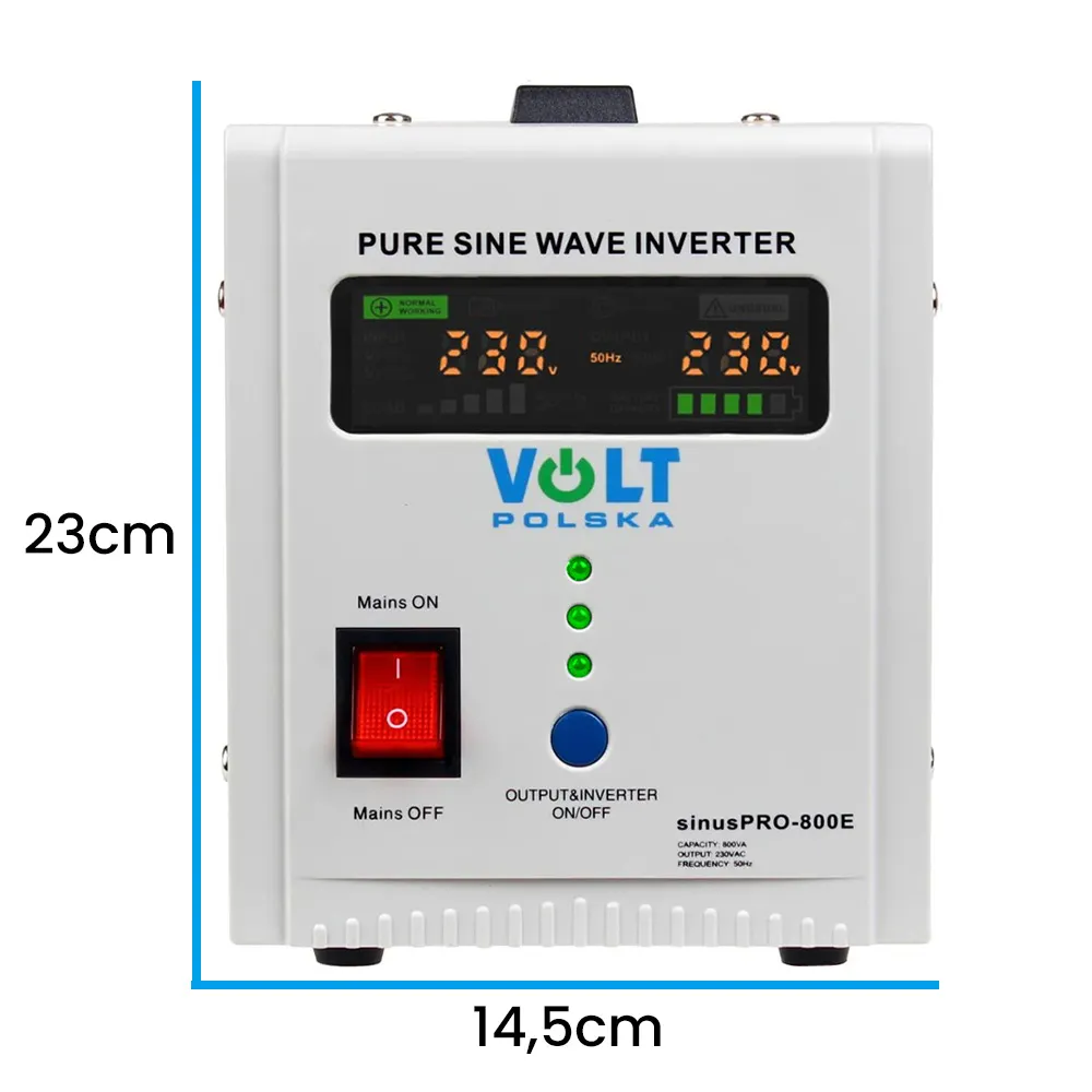 Zasilacz Awaryjny Volt Zasilanie Awaryjne Przetwornica Zasilacz UPS Volt Sinus Pro 800E Outlet Idealny