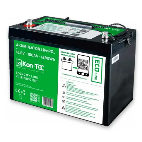 Akumulator ECO LiFePO4 12V (12,8V) 100Ah Kon-TEC