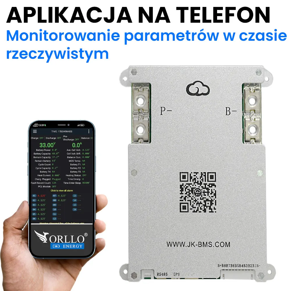 Płyta Główna BMS JK-B2A8S30P do Zarządzania Energią Baterii LiFePO4 z Aktywnym Balansowaniem i Bluetooth
