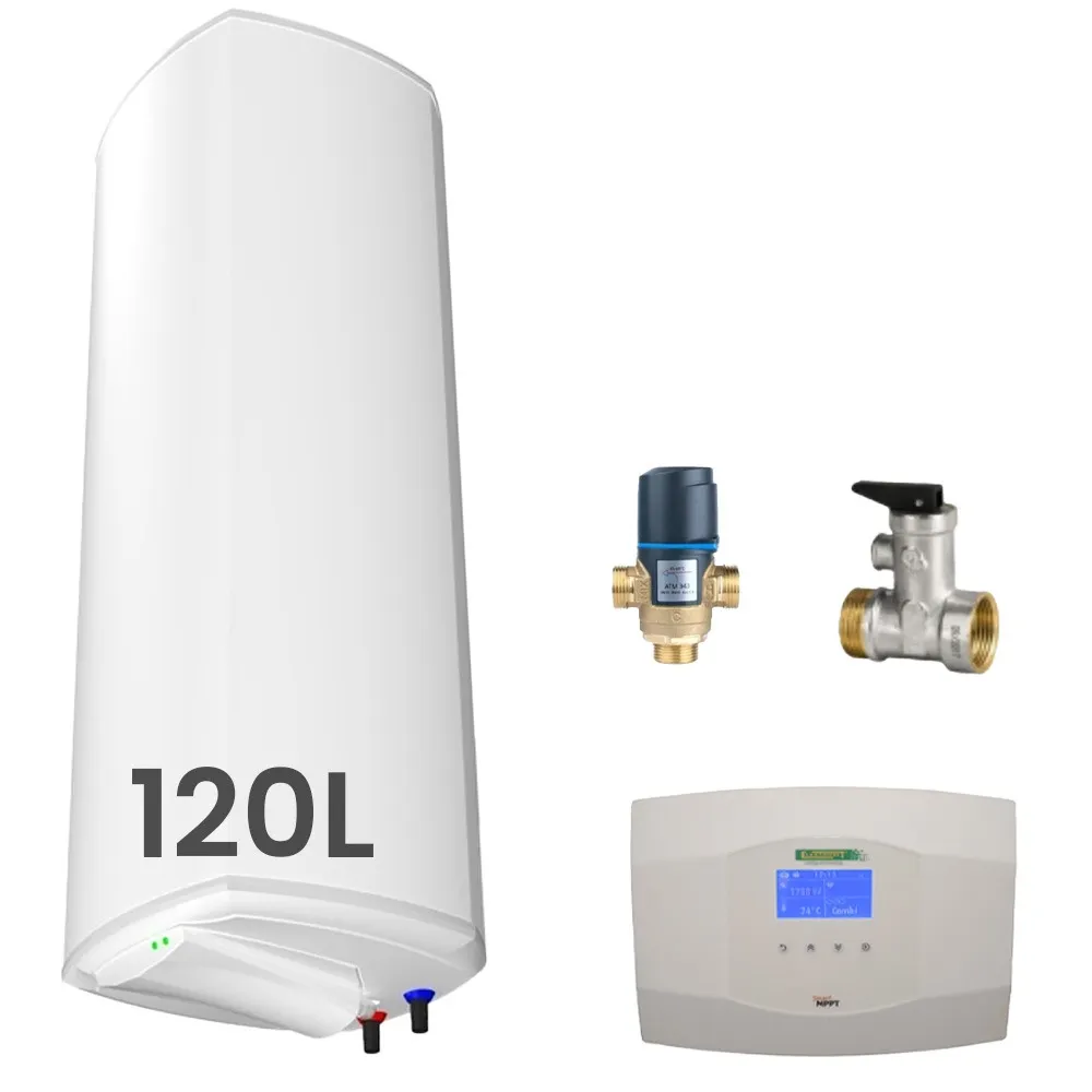 Bojler Podgrzewacz Wody Hybrydowy Solarny na Panele Solarne 120L MPPT OFF GRID