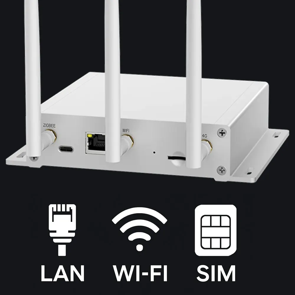 Zestaw Kamera 4K Bramka HUB ZIGBEE 4G WiFi Czujnik PIR