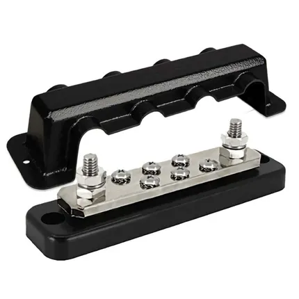 Busbar 250A 2P with 6 screws +cover VBB125020620