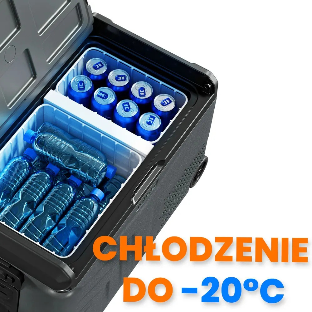 Lodówka Przenośna Kompresorowa Yolco TCX50 Carbon Bluetooth 50L
