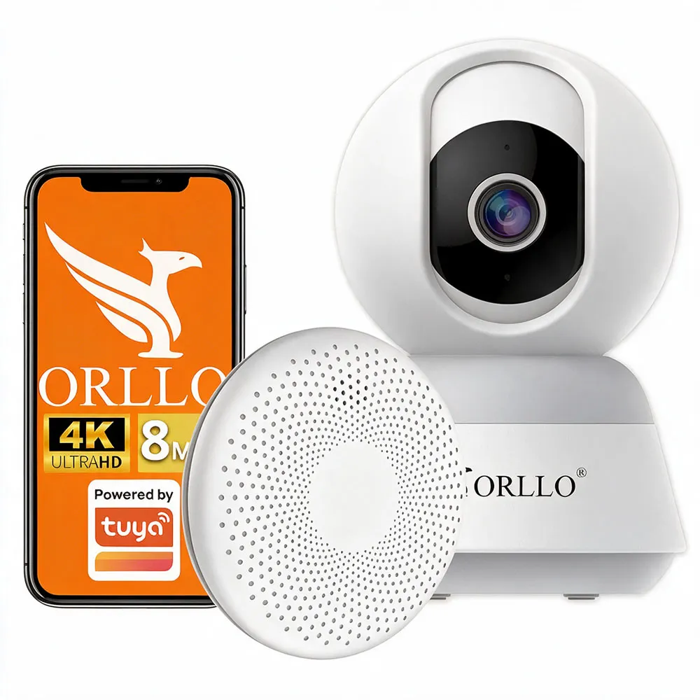 Zestaw ORLLO CS11W + TW1: czujnik dymu i czadu oraz kamera