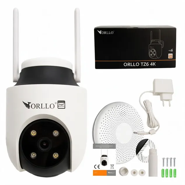 Zestaw czujnik dymu i czadu WiFi z kamera zewnętrzna 4K ORLLO CS11W-TZ6