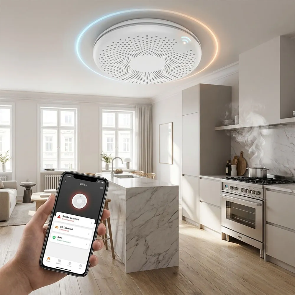Czujnik dymu i czadu tlenku węgla Wi-Fi ORLLO CS11W