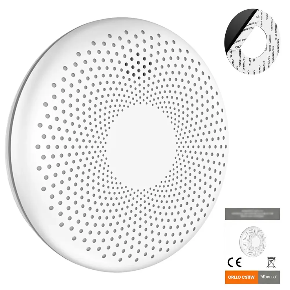Czujnik dymu i czadu tlenku węgla Wi-Fi ORLLO CS11W