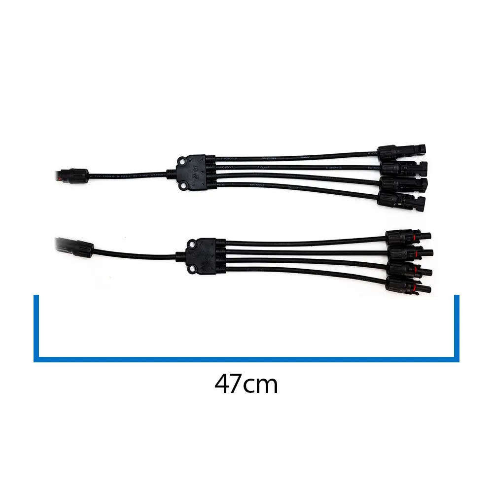 Złącze MC4 Czwórnik Konektor Równoległy Komplet Para Męski Żeński Do Instalacji Fotowoltaicznych