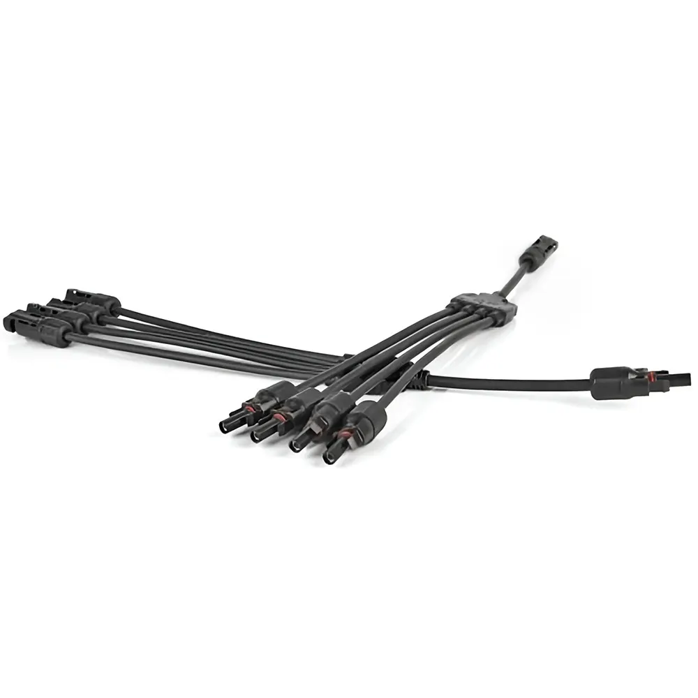 Złącze MC4 Czwórnik Konektor Równoległy Komplet Para Męski Żeński Do Instalacji Fotowoltaicznych