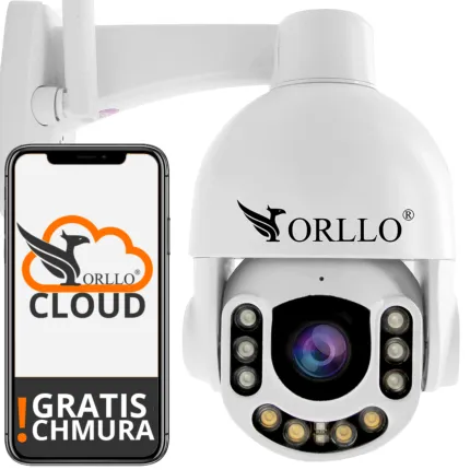 Kamera Zewnętrzna Obrotowa GSM na Kartę SIM  darmowa chmura na miesiąc zapis w chmurze orllo.pl