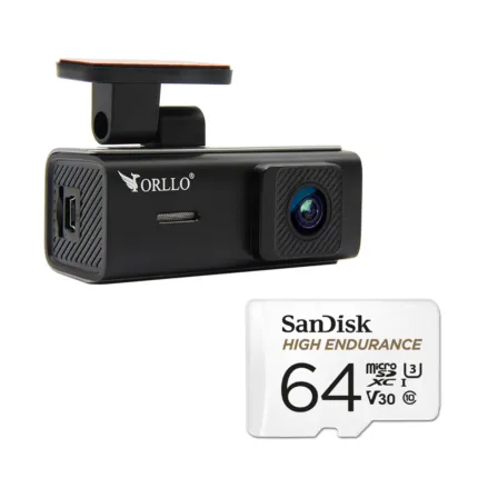 Kamera Samochodowa mini 2k z kartą pamięci 64GB micro SDXC U3
