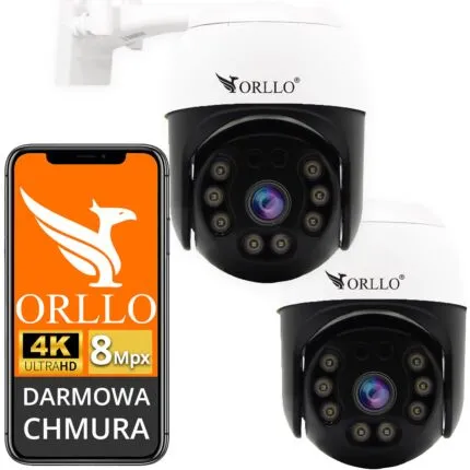 Zestaw 2 kamery wifi ip zewnętrzne obrotowe 4k 8mpx orllo.pl