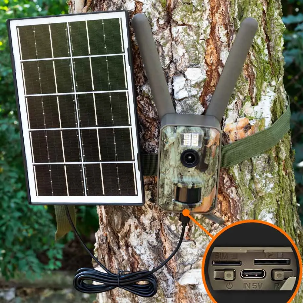 Fotopułapka GSM Kamera Leśna z Panelem Solarnym ORLLO HUNTERCAM 5