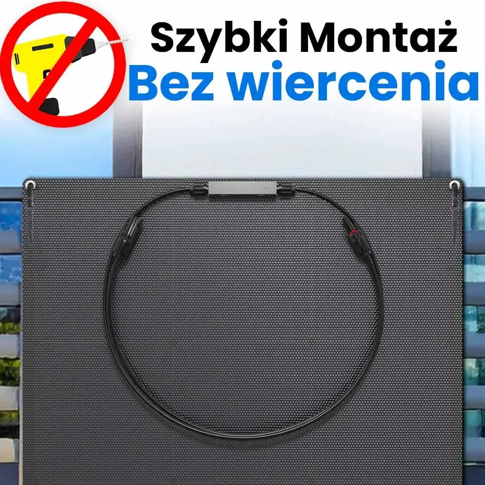 Fotowoltaika Balkonowa Zestaw Fotowoltaiczny na Balkon Stacja Zasilania Panel Elastyczny