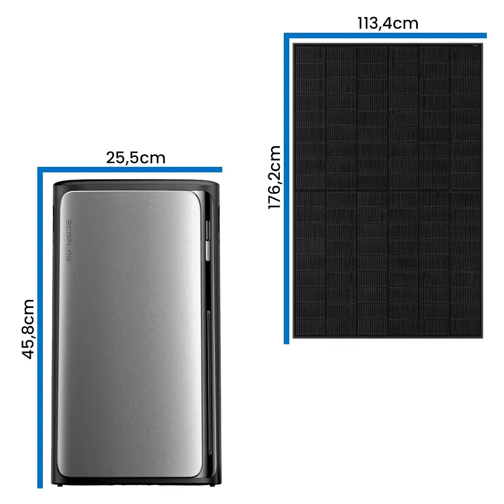 Fotowoltaika Balkonowa Zestaw Fotowoltaiczny na Balkon Magazyn Energii Mikroinwerter 3w1 ECOFLOW