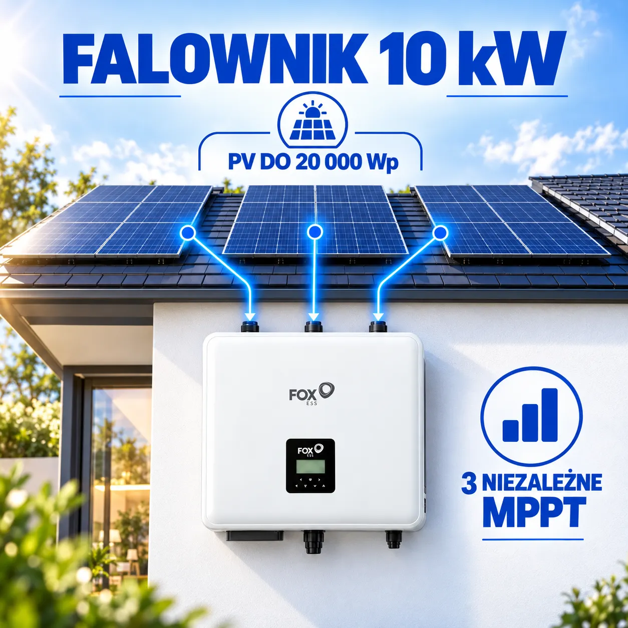 Zestaw FoxESS Falownik 10 kW + Magazyn Energii 2 × EP12 Plus 23,04 kWh