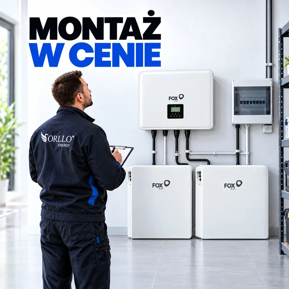 Zestaw Fotowoltaiczny 10,92 kWp Magazyn Energii 23,04 kWh FoxESS Falownik Hybrydowy 10 kW z Montażem