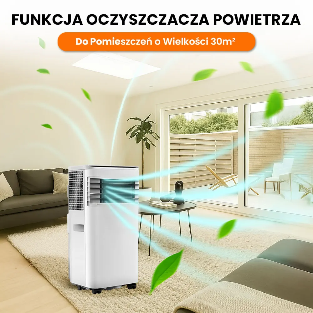 Klimatyzator Ogrzewacz Przenośny Domowy 2kW WiFi Bluetooth 4w1 SKY-1A