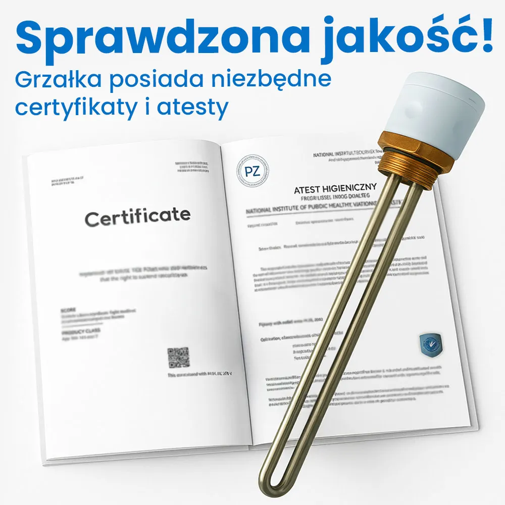 Grzałka do Bojlera 1500W z Termostatem SELFA GJTi 230V 6/4” Incoloy