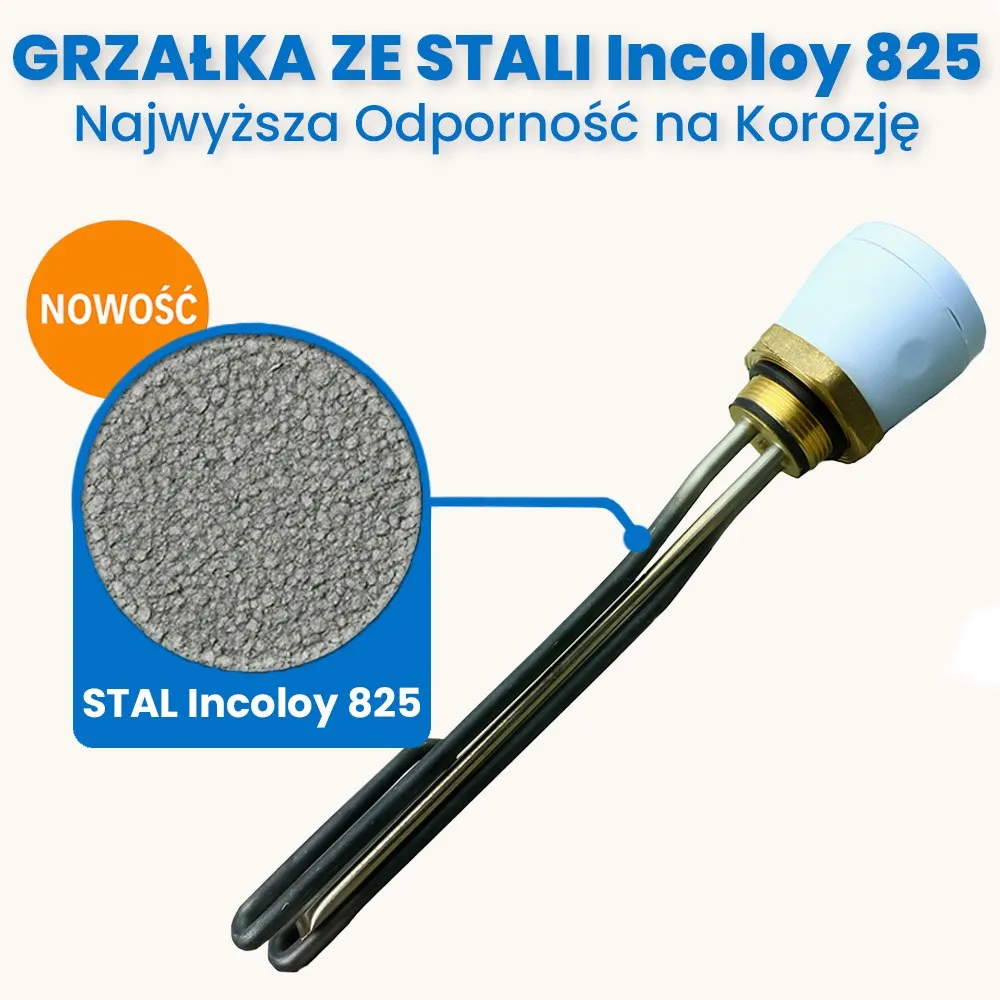 Grzałka do Bojlera 2000W z Termostatem SELFA GJTi 230V 5/4” Incoloy